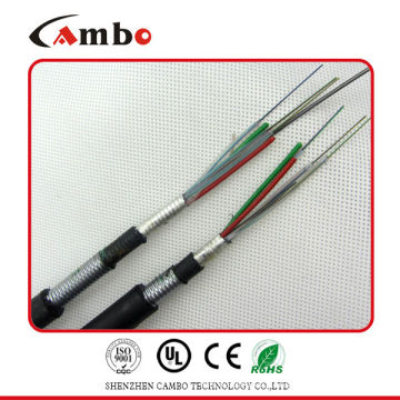 ROHS/UL certificated aluminum tape armored multi pairs SM/MM fiber optic trunk cable assemblies